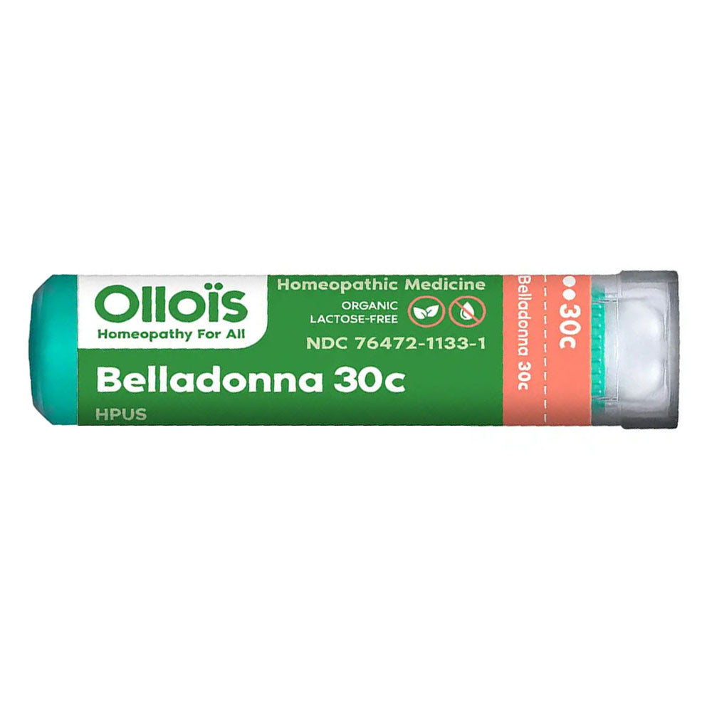 Ollois Belladonna 30c Organic Lactose Free Homeopathic Pellets, 80 Ea
